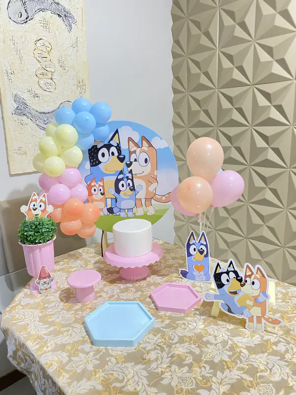 Decoração de festa no tema Bluey