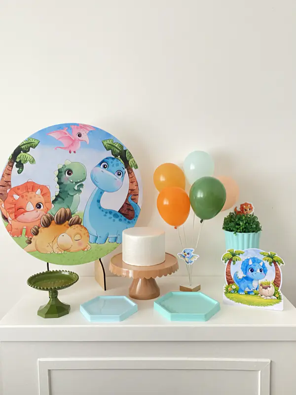 Decoração de festa no tema Dinossauro